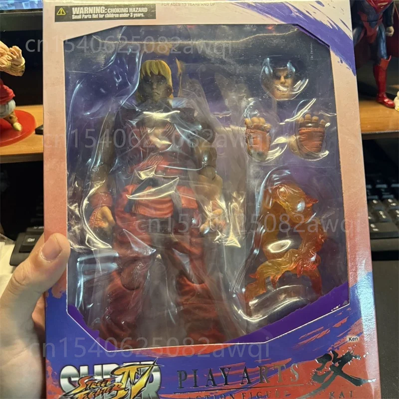 Play Arts PA Ultra Street Fighter Ryu Ken Masters Storm Toys USFII: The Final Challengers Ryu Ken Akuma Action Figure Toy 21CM