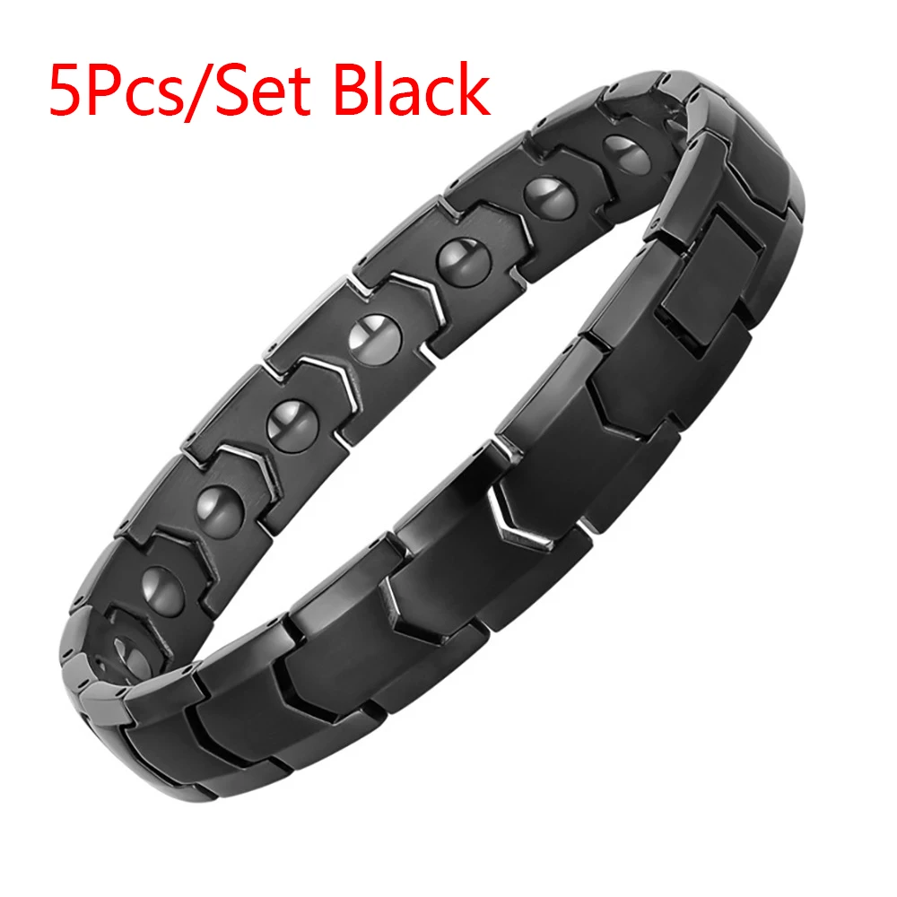 Trendiges 10MM Edelstahl Permanentmagnet Magnetarmband für Damen und Herren Metall HipHop Paar Schmuck Geschenk – Detail 9