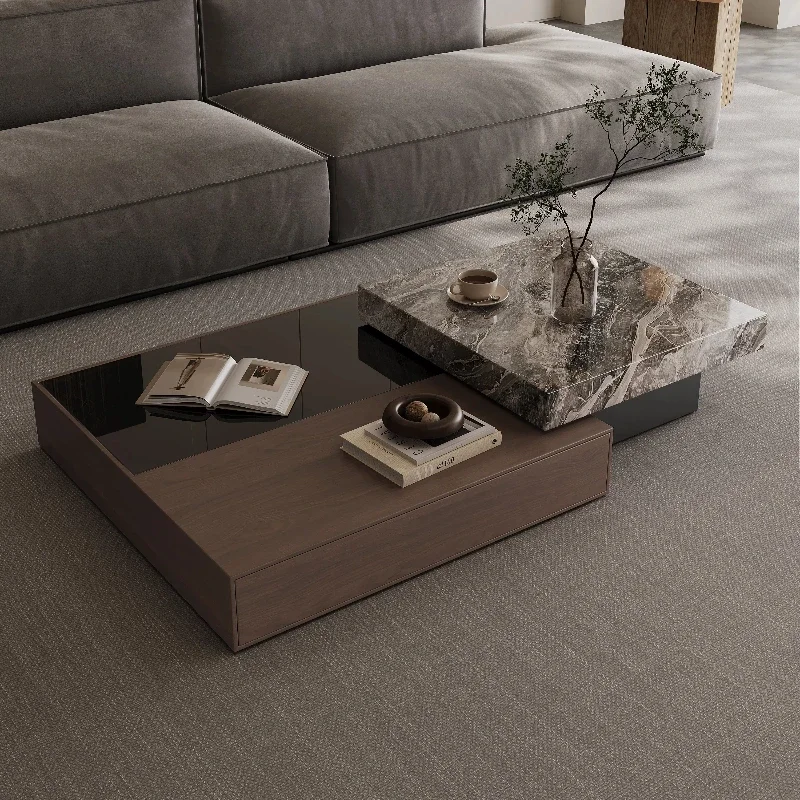 # Italian Minimalist Style Modern Luxury High-end Tea Table Combination with Storage Small Apartment Furniture Living Room m