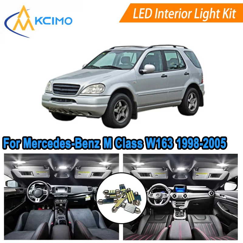 

Canbus LED Kit Interior Light Bulbs For Mercedes-Benz M Class W163 1998-2005,Door Lights Super Bright Light Set Easy Install