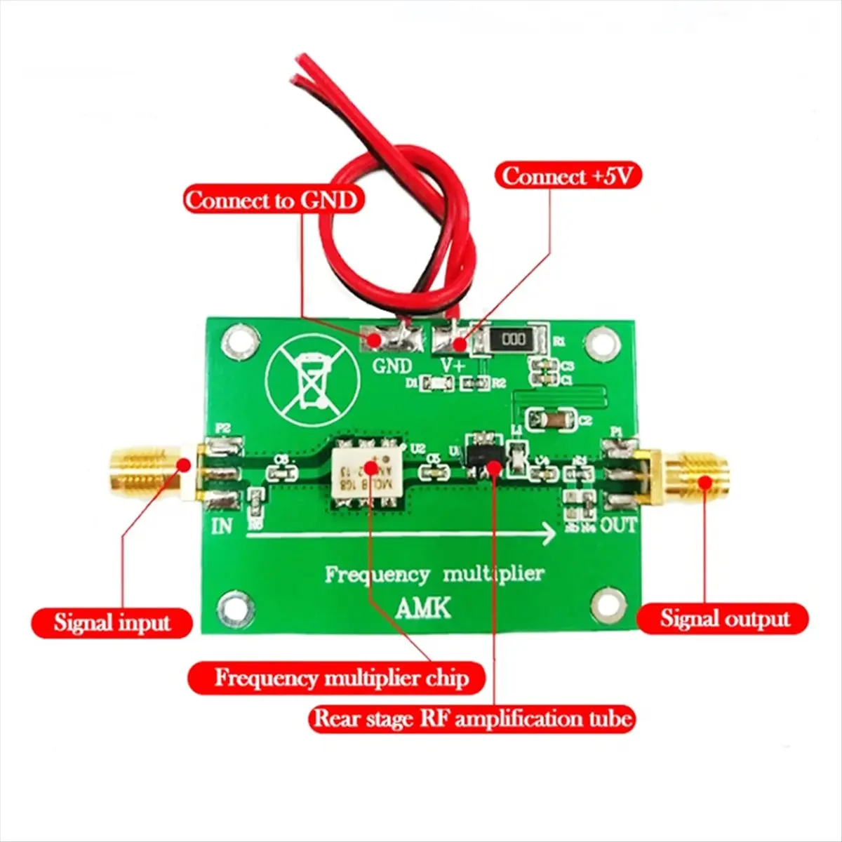 【☾♦2026 TOP Global□】-2-13 Double Frequency Multiplier 50Ω 20-1000MHz Output Passive Multiplier Designed with MINI Device