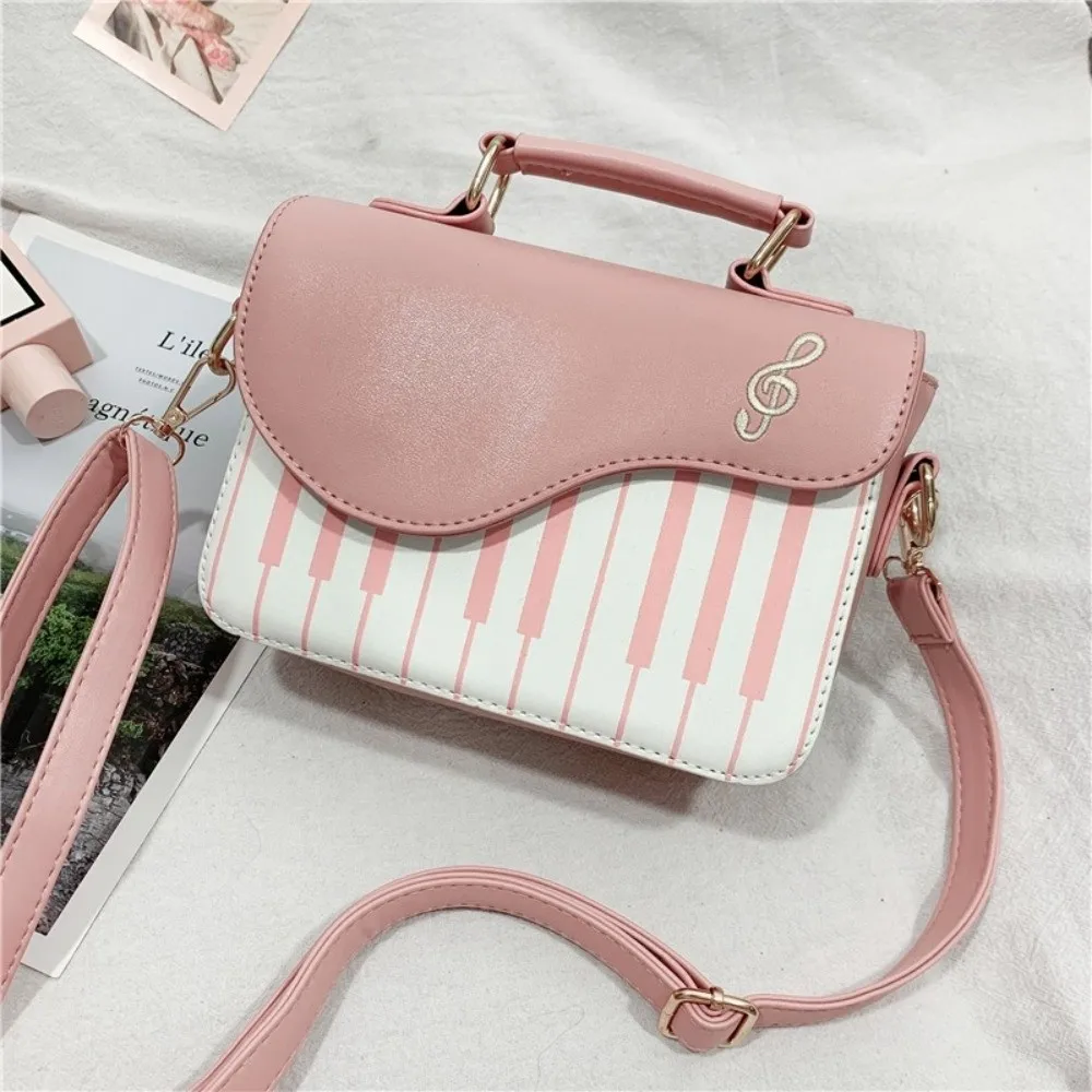 

New PU Leather Crossbody Bag Piano Design Korean Style Messenger Bag Waterproof Adjustable Strap women's Handbag Casual Occasion
