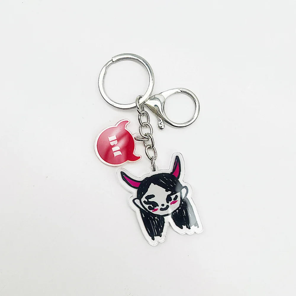 Kpop Babymonster 1st Fanmeeting Cartoon Acrylic Keychain Square Scarf RUKA PHARITA ASA AHYEON RAMI RORA CHIQUITA Fans Gifts