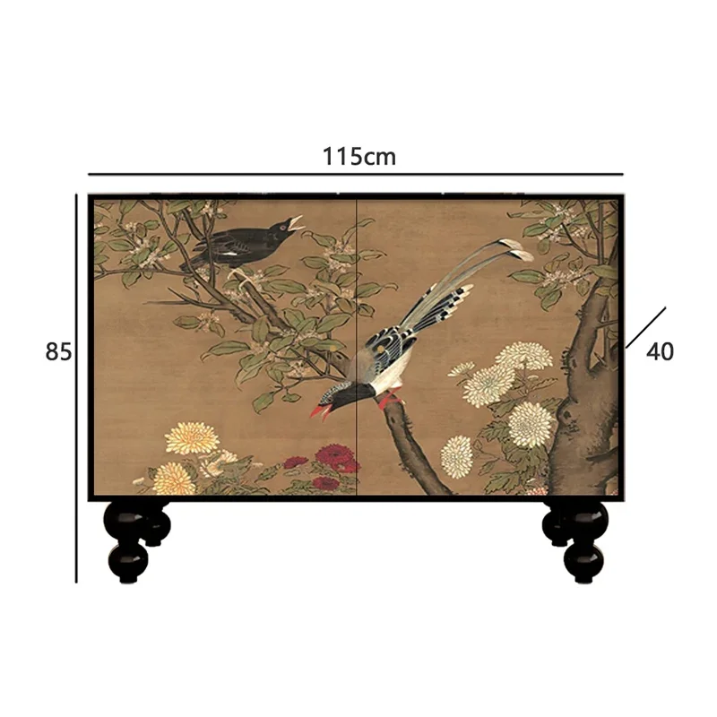 

Juguishan Poultry Picture" French retro solid wood mystery cabinet, living room home locker