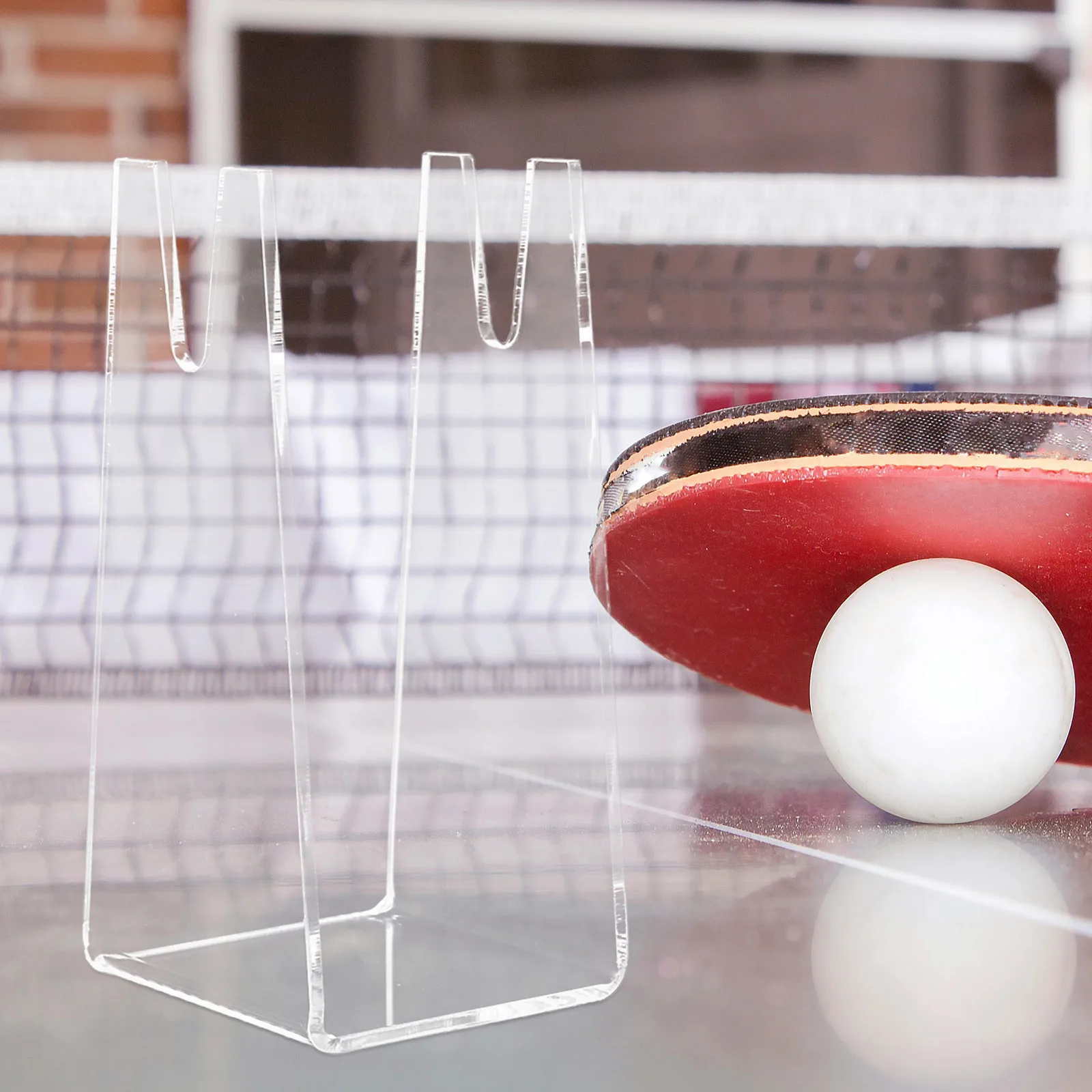 شفافة 3 مللي متر مضرب تنس الطاولة عرض موقف بونغ مجداف تخزين الرف المنظم قاعدة لعبة غرفة التجزئة كونترتوب #3