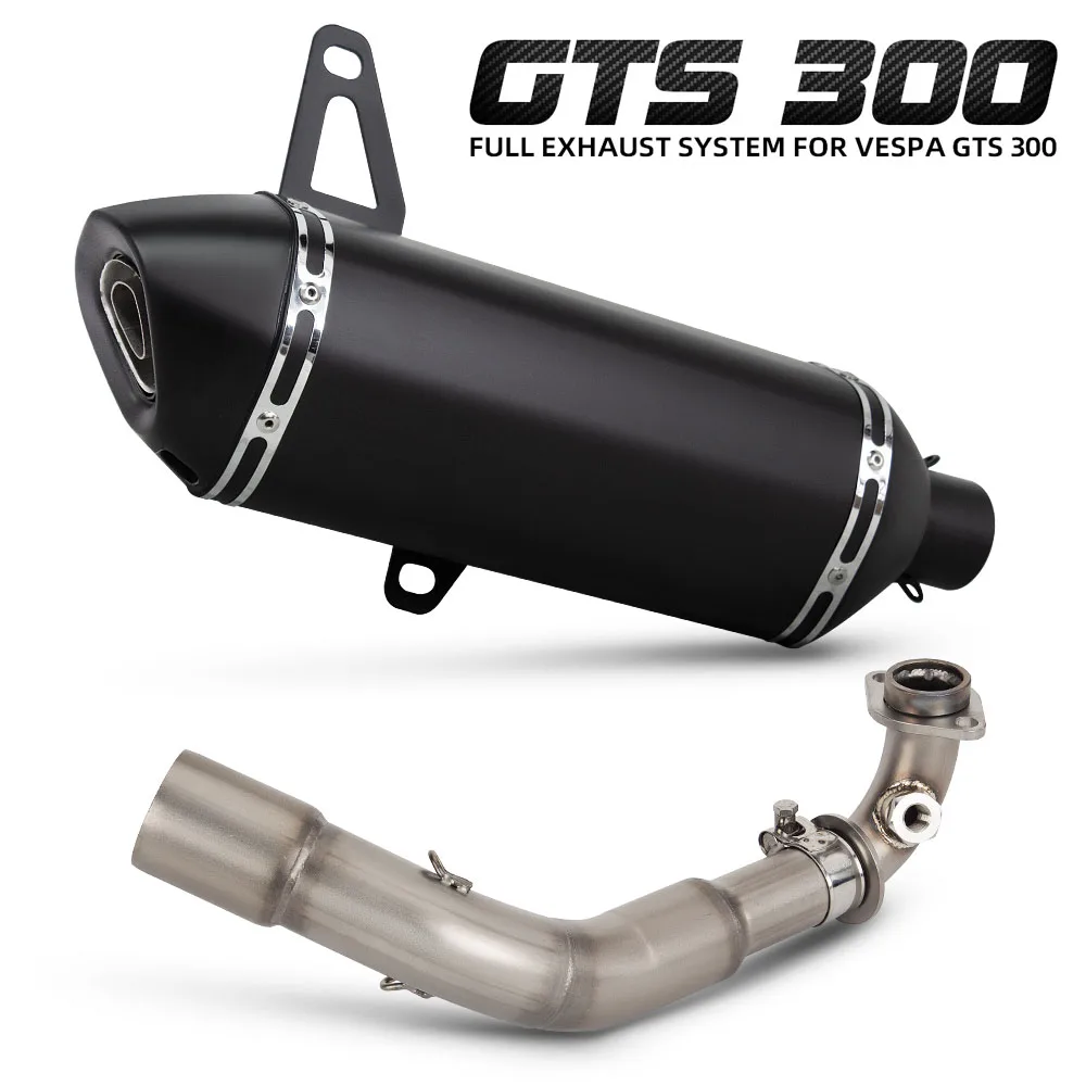 

For Vespa GTS300 GTS-300 2008-2023 scooter Full exhaust system motorcycle exhaust front link muffler with DB Killer escape kit