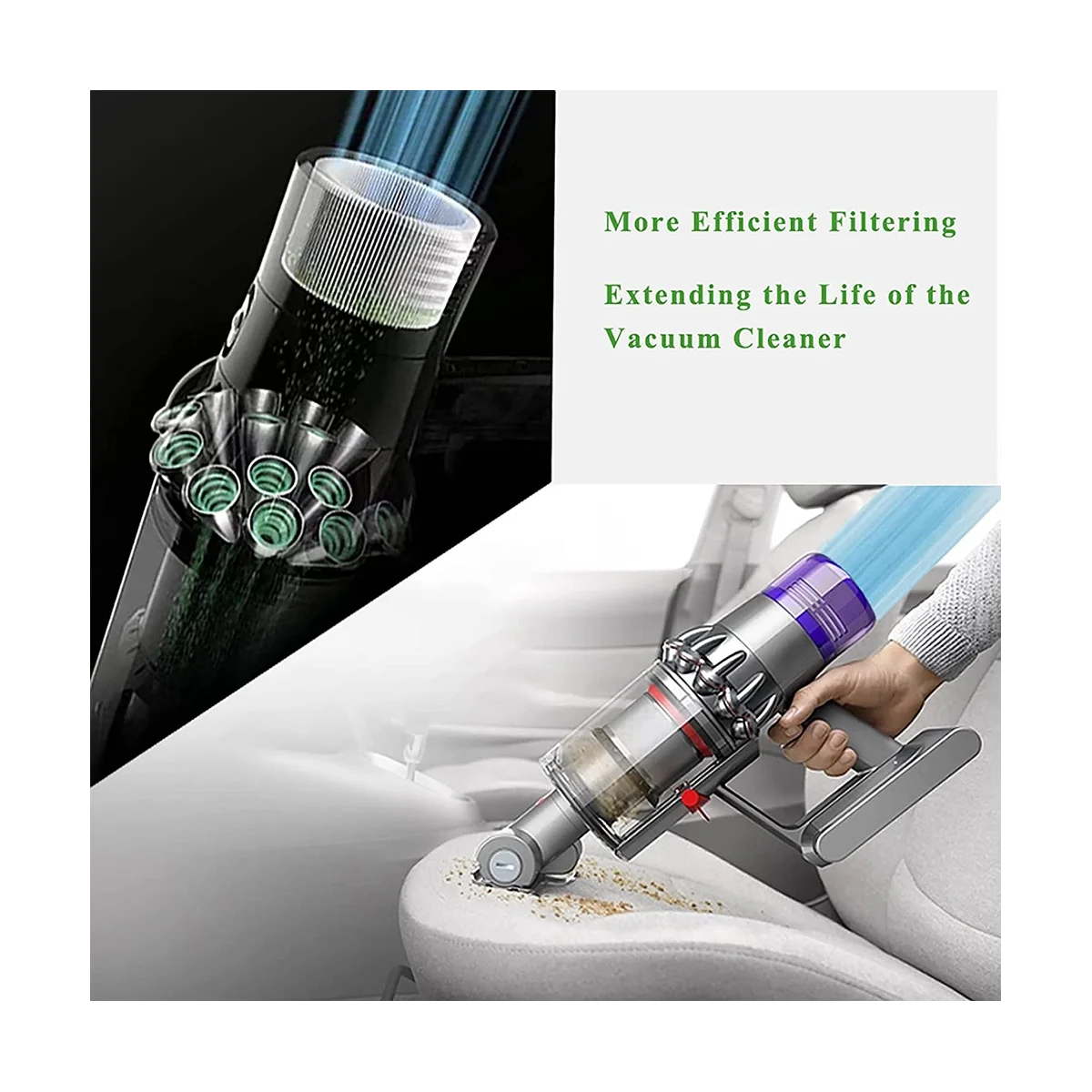 Filtre de rechange pour aspirateur V11, SV14, Animal Absolute, Couple Drive V15, Poignées, etc.