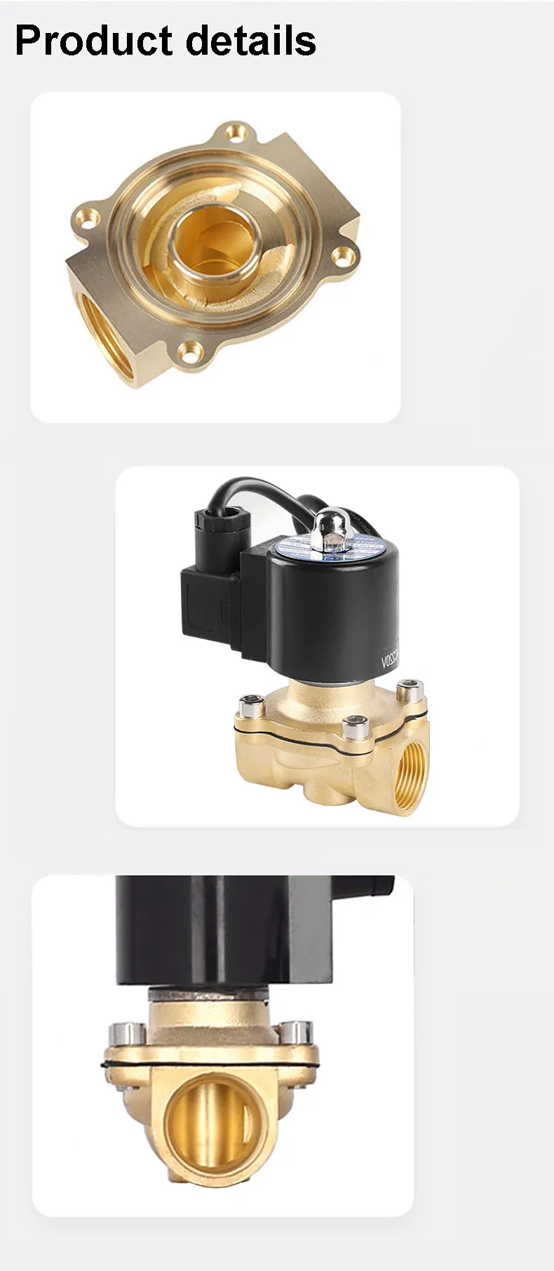 Detalhe 2 de Válvula solenoide 1/2'' Água e vapor