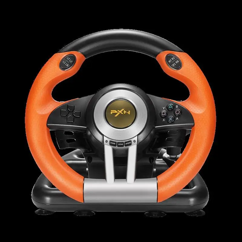 To Gaming Steering Wheel Pedal USB Vibration Dual Racing Game Steering Wheel Pedal Pedal For PC/PS3/4/Xbox -One/Switch PXN V3II