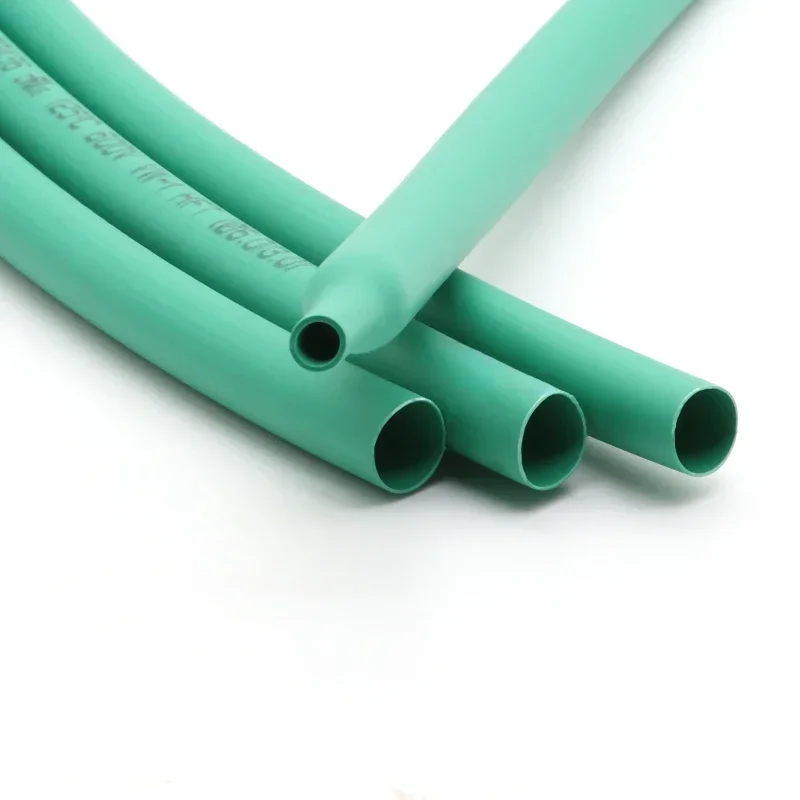 5M Green Diameter 0.6 0.8 1 1.5 2 2.5 3 3.5 4 4.5 5 5.5 6 mm Polyolefin Heat Shrink Tube 2:1 Shrink Ratio Insulated Cable Sleeve