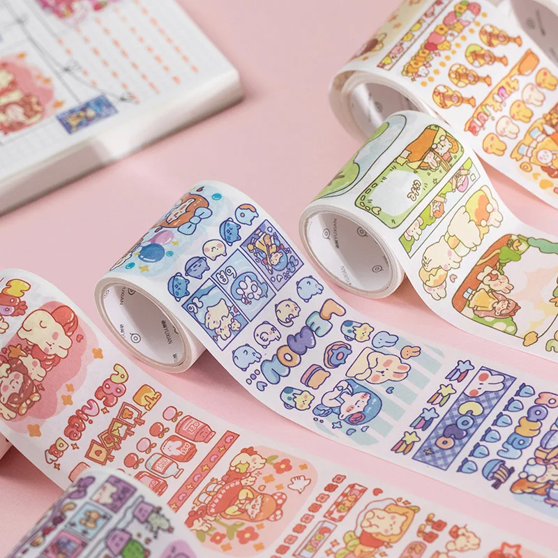 1 Roll Special Oil Washi Tape Bud Girl Fantasy Series Hand-painted Cartoon Character Material Release Washi Stickers