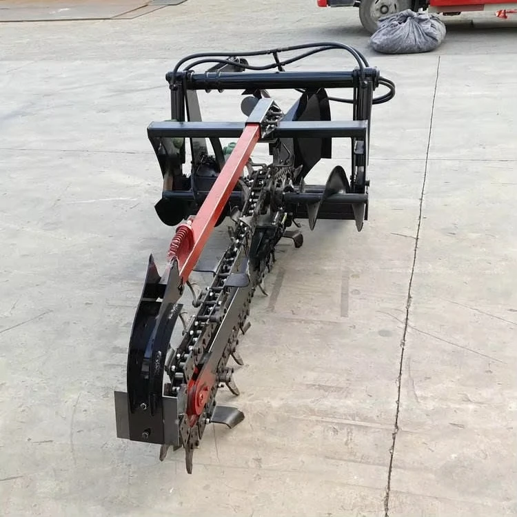 3 Point Hitch Tractor Mounted Chain Trencher Trencher Machine, PTO Driven High Efficiency Ditching Machine