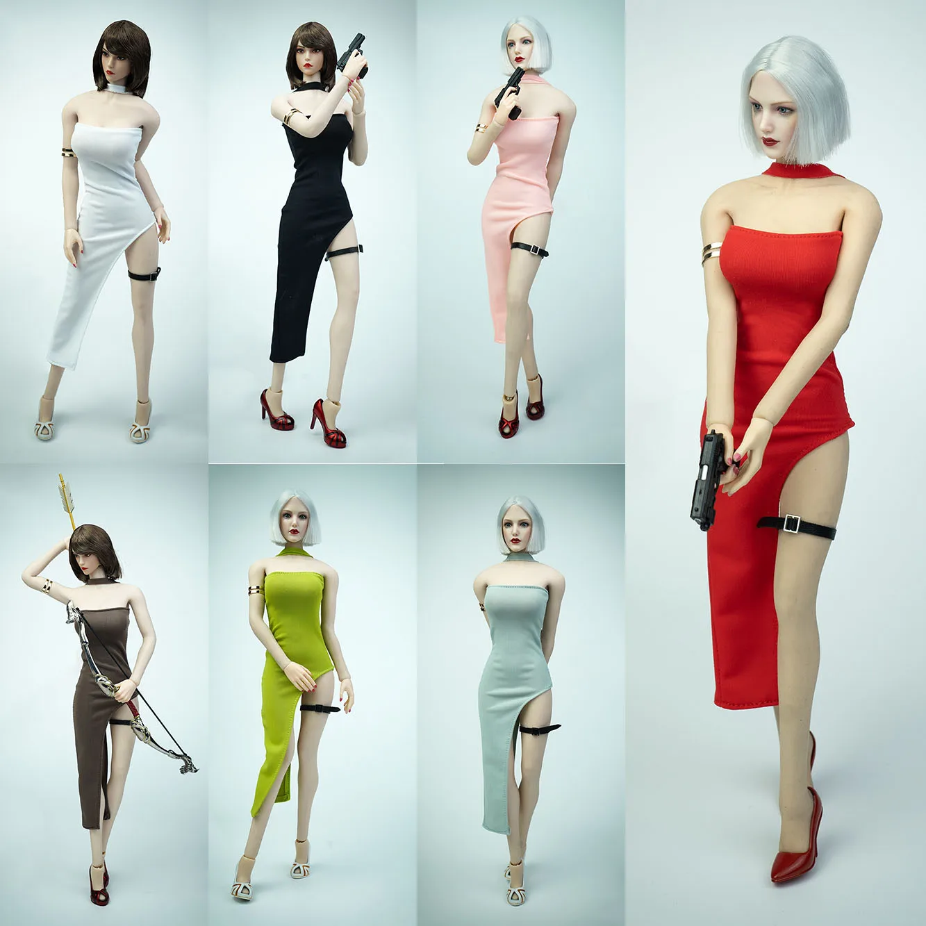 

ICE TOYS IC1009 1/6 Scale Side Split Long Dress Off Shoulder Sexy Clothes Model Fit 12'' Female Soldier Action Figure Body