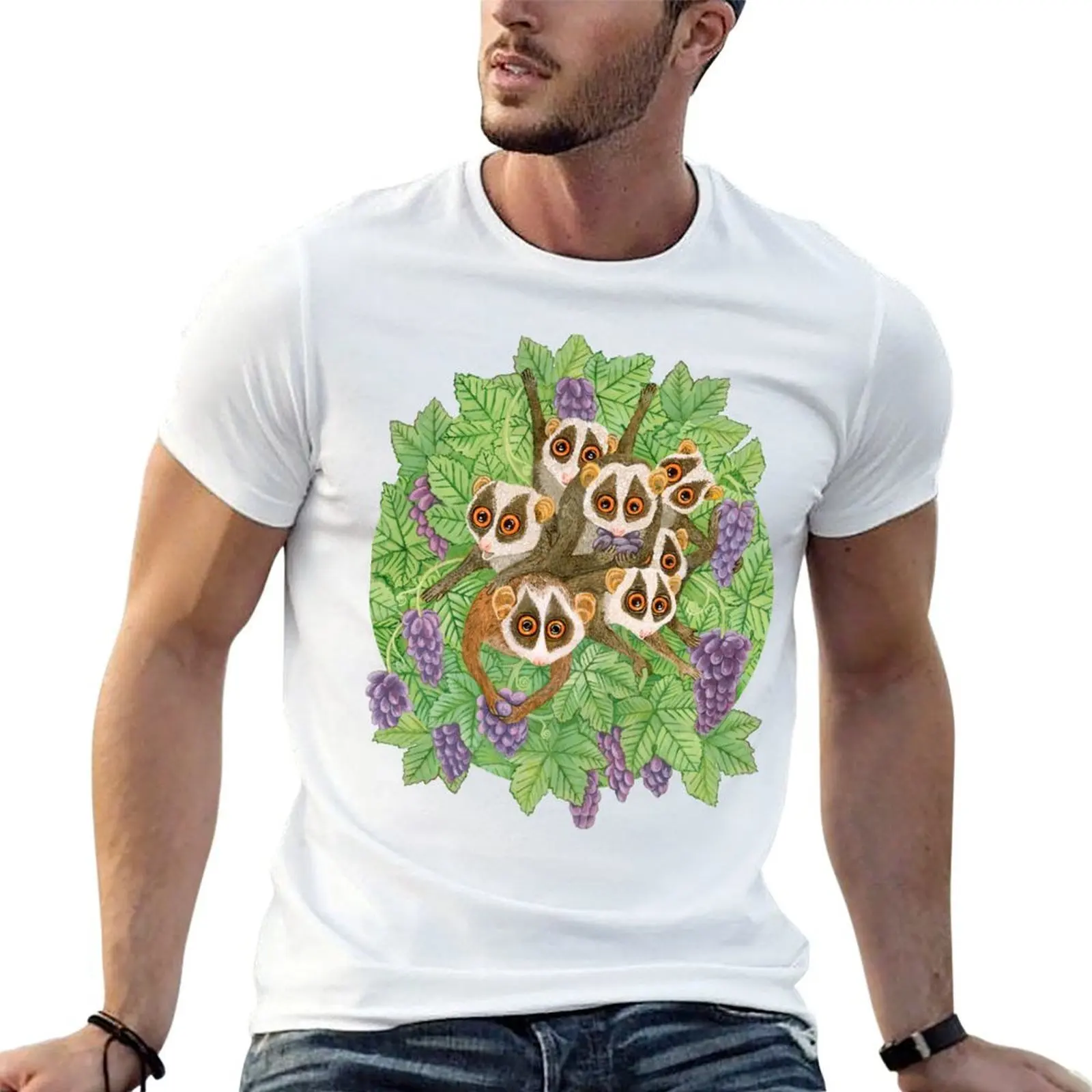 Monkey Loris Family T-Shirt cotton t shirts high quality funny t shirts dark humor t shirt men 100% cotton luxury brand T-shirt