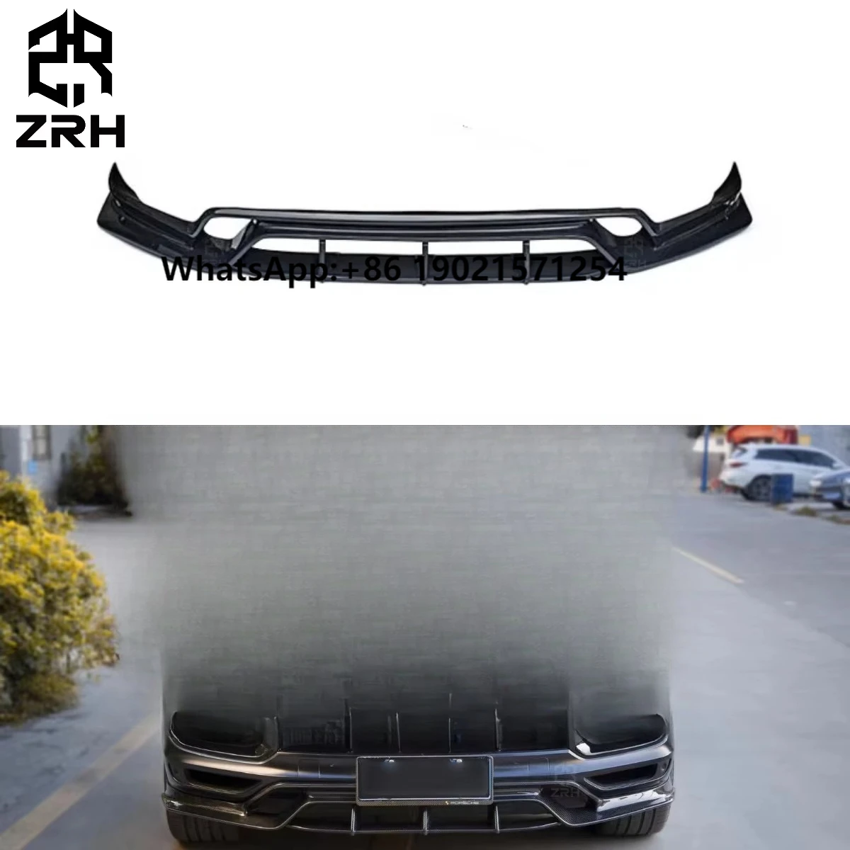 

Carbon Fiber Front Lip CMST Style for Porsche Cayenne 9Y0 Carbon Front Bumper Lip Splitter Diffuser Side Skirt