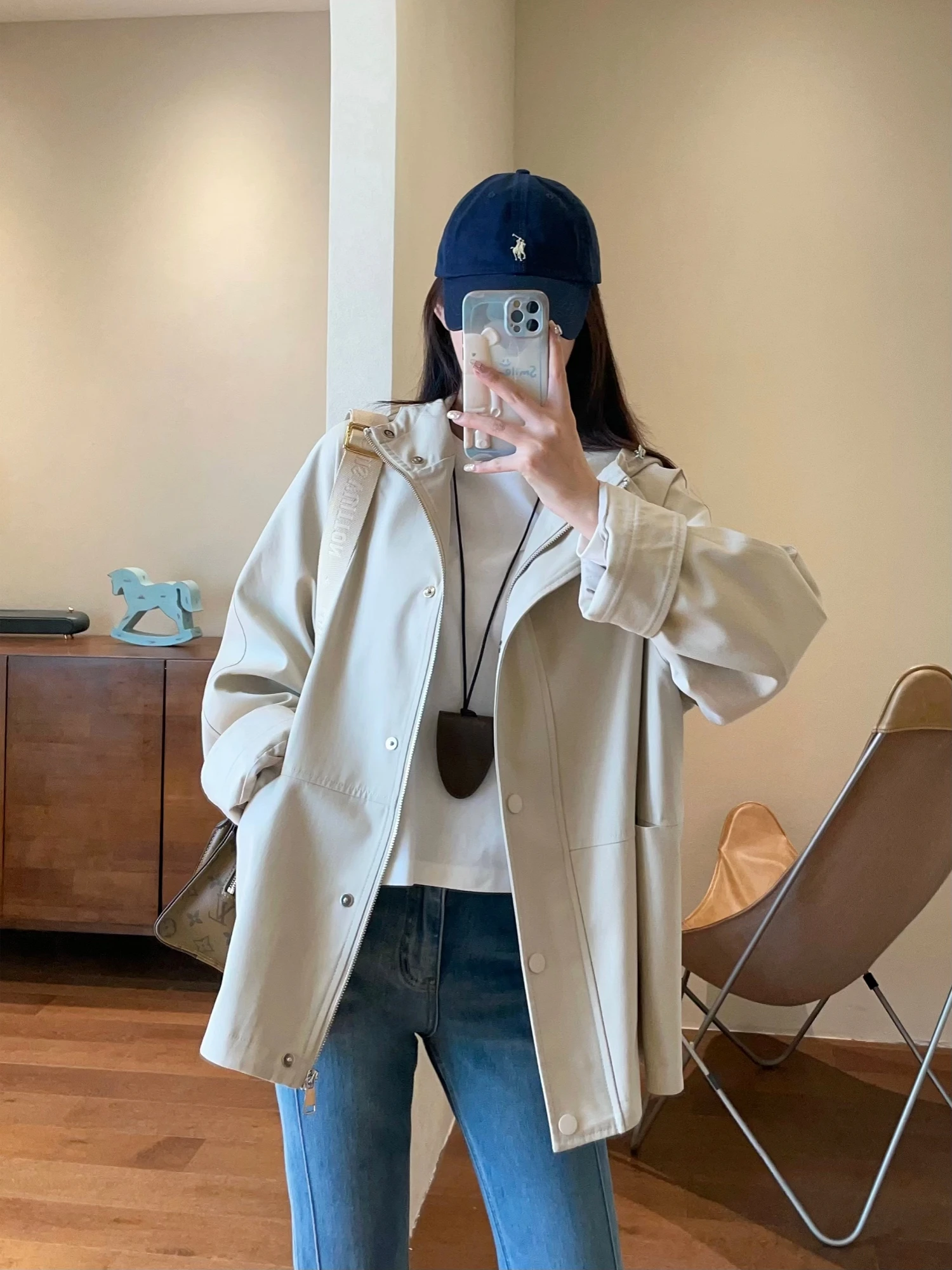 

WTHEONE Высококачественная шелково-хлопковая короткая куртка с капюшоном, повседневная свободная женская осенняя модная верхняя одежда