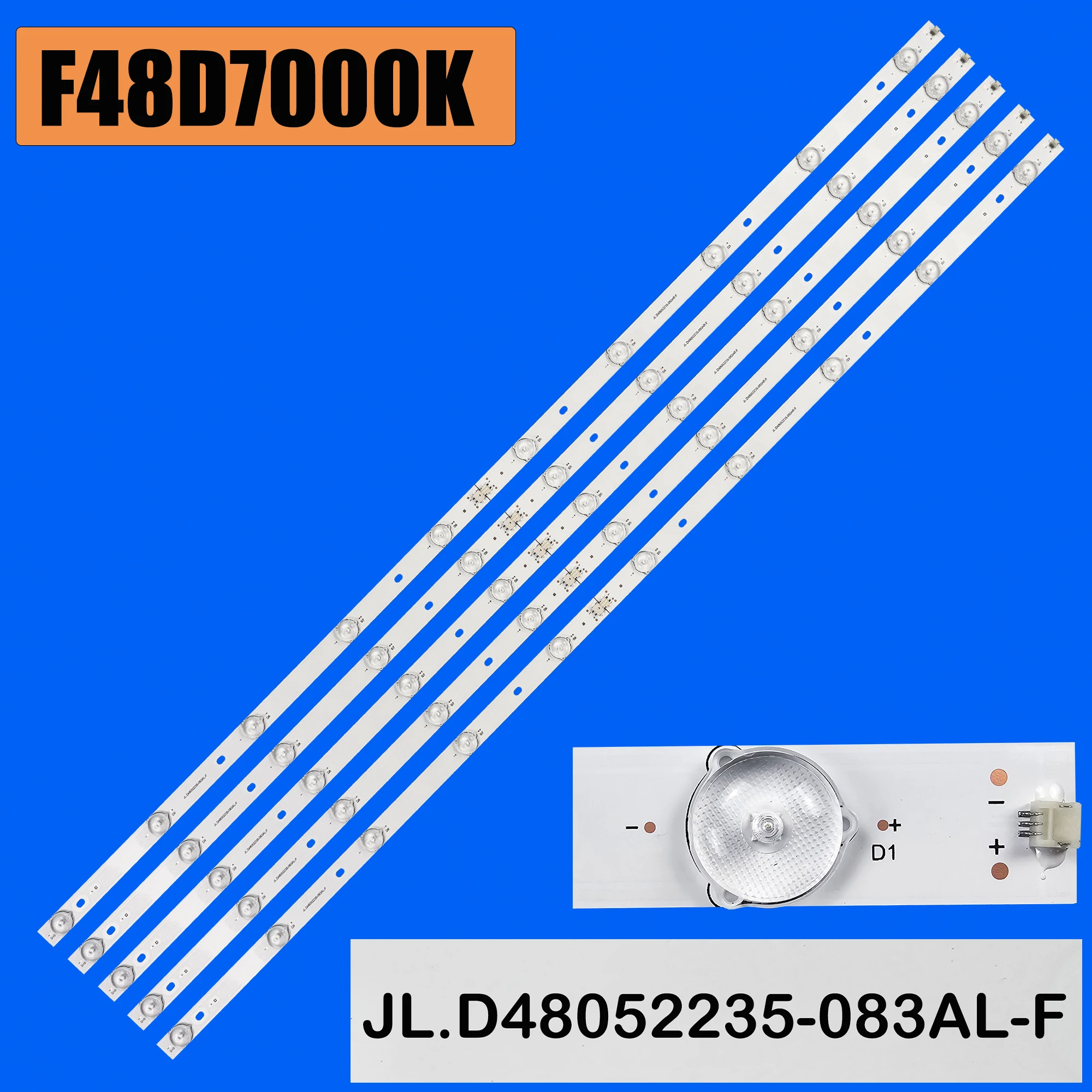 1/2/5 Kit LED Backlight Strio JL.D48052235-083AR-F JL.D48052235-083AL-F For F48D7000K F48D8000K