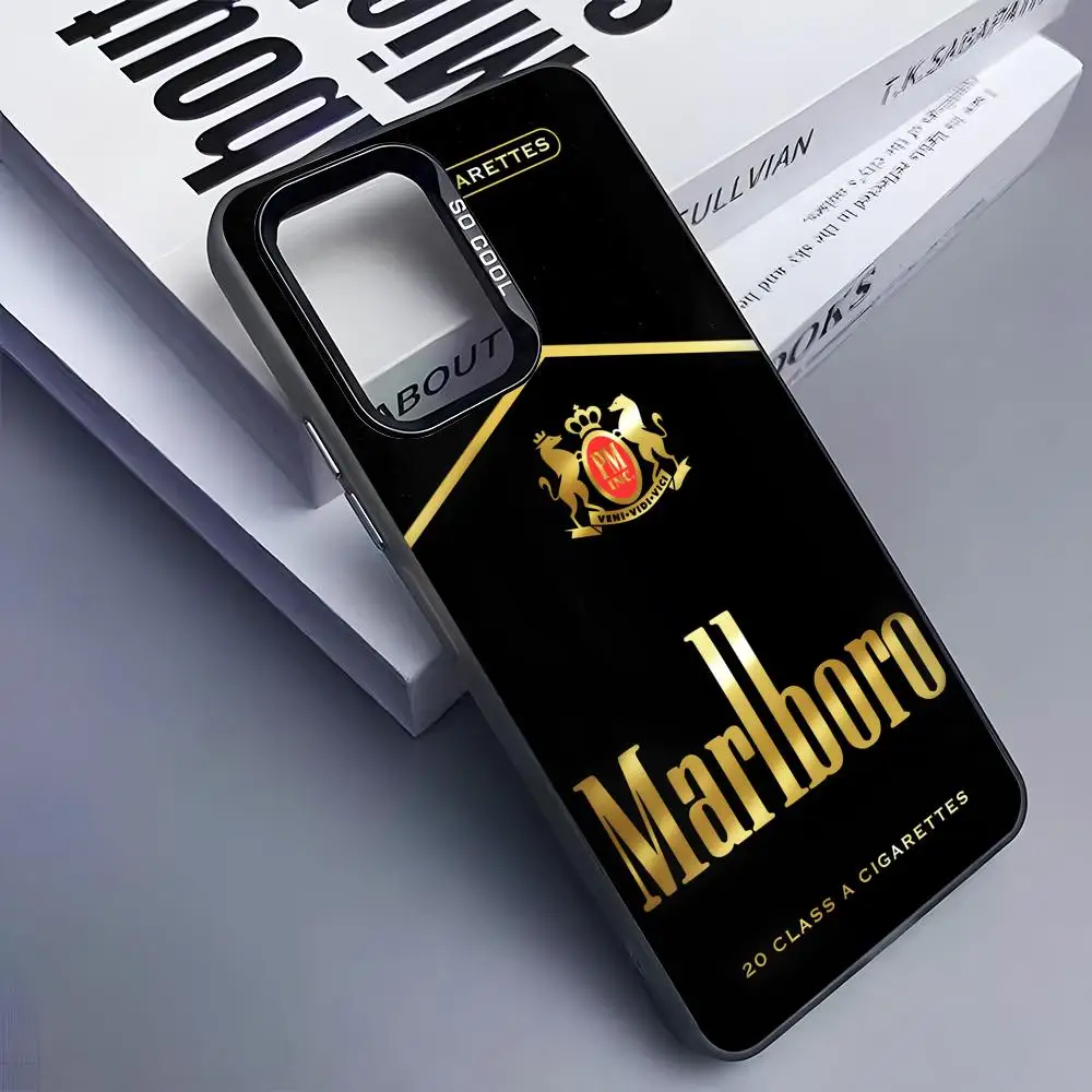 Модный чехол M-Marlboro-S для телефона Samsung Galaxy A57 56 55 54 52 37 36 35 34 27 26 25 17 16 5G, цветной серебристый чехол