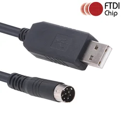 USB to MD 8 Din RS232 Serial Communication Cable for Yamaha Music Sequencer , USB to Mini Din 8 Pins MD8 Male RS232 Adapter