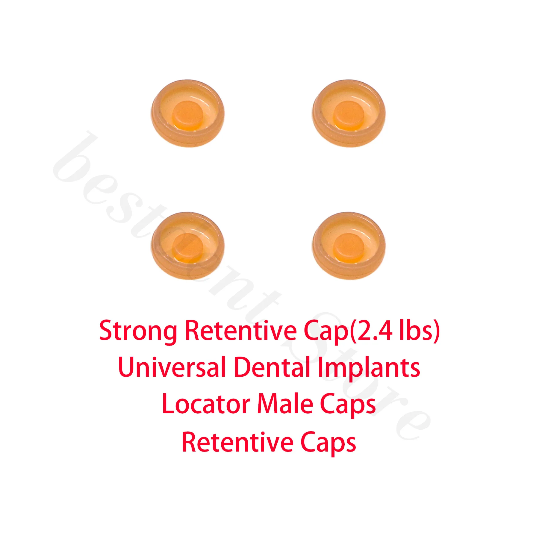 20pcs Retentive Cap 2.4 lbs Overdenture Abutment Removable Locator Male Caps