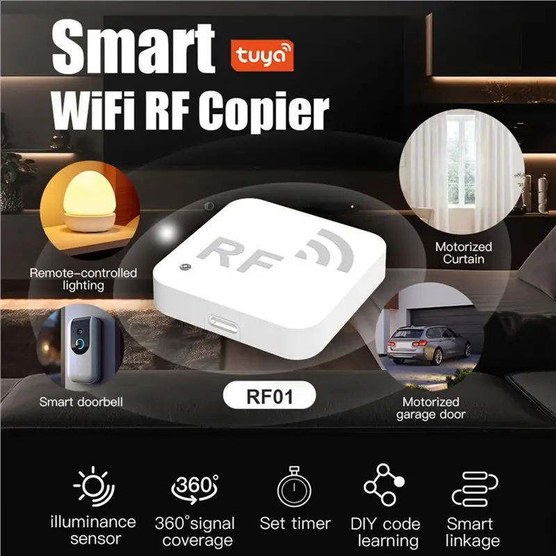 Tuya Remote Control Tuya Smart Wifi Radio Frequency RF Cloning Copying 433/315 Mhz Remote Control-A82Z