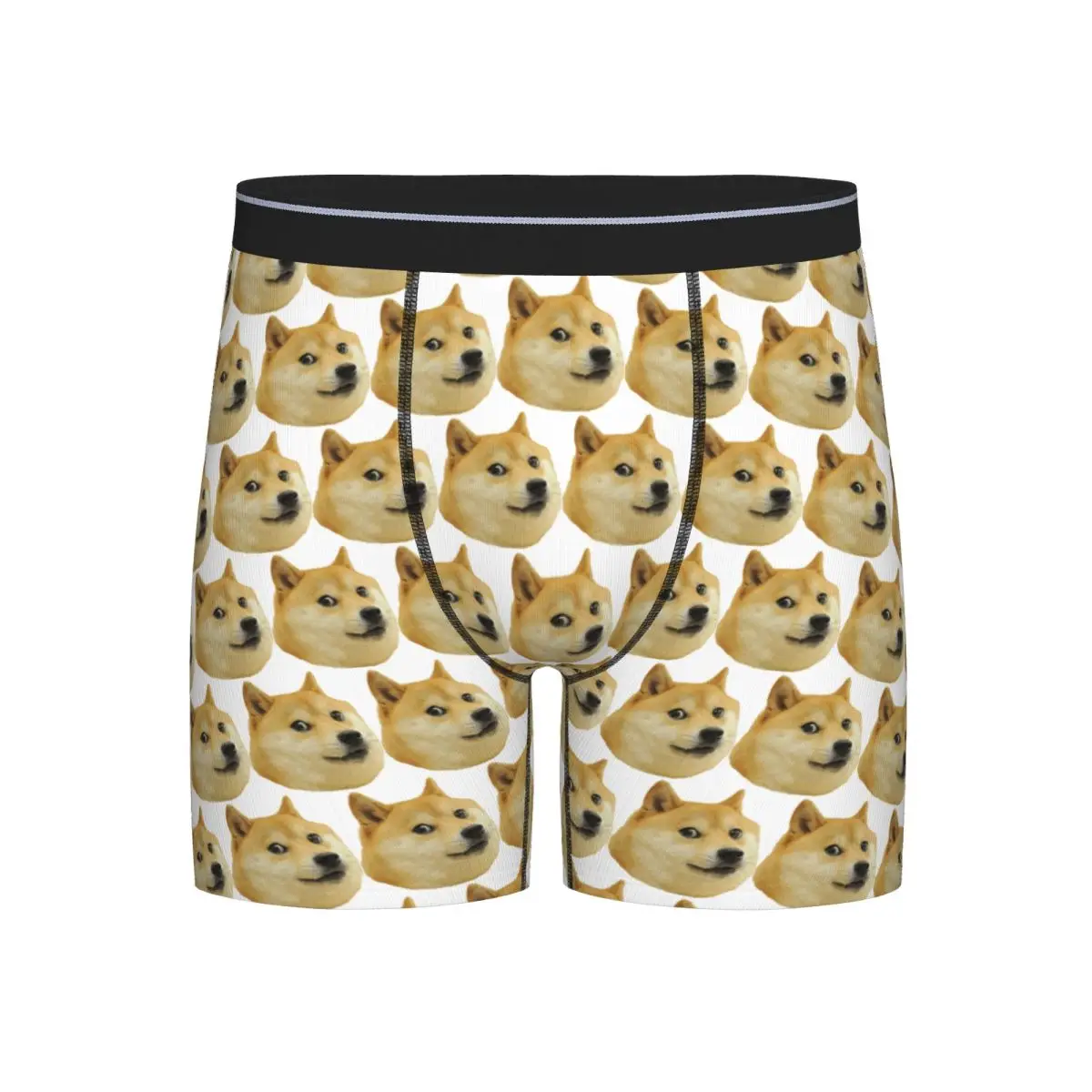 

Long Boxer Underpants Shorts Doge Head Meme Panties Men Comfortable Underwear for Homme Man Boyfriend Gifts