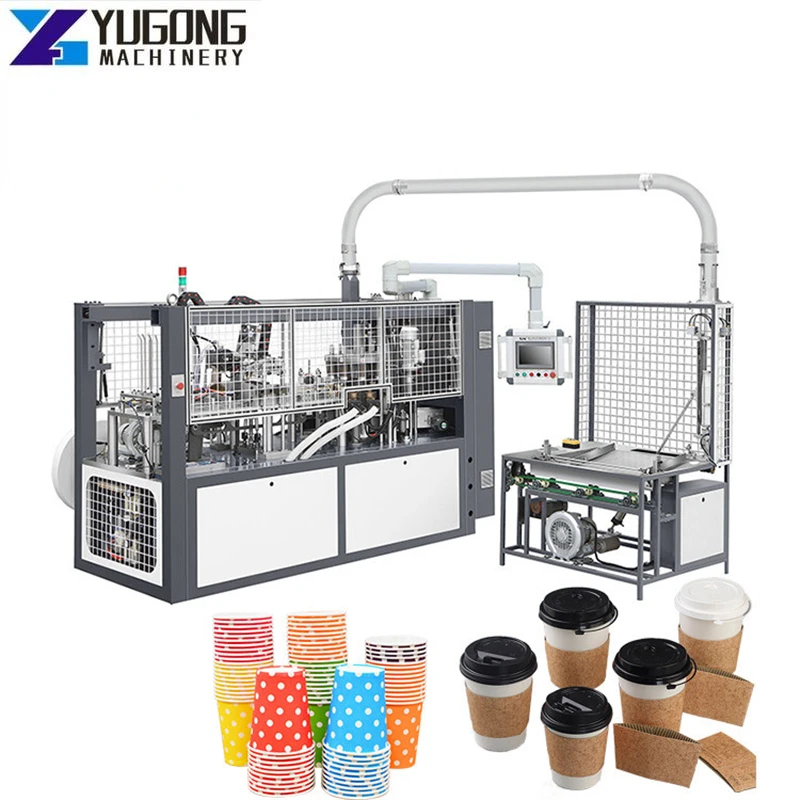 YG Disposable Paper Coffee Cup Making Machine High Quality 100pcs/min Disposable Paper Cup with Handle Making Machine