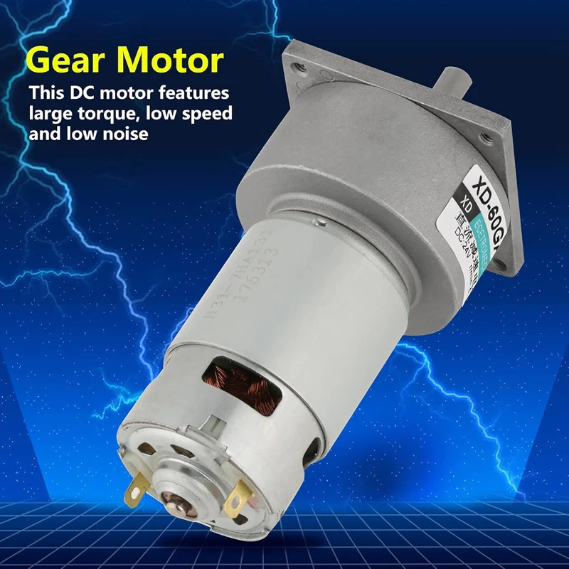 12V/24V 35W Mini DC Adjustable Speed Metal Gear Motor high Torque Motor CW/CCW Brush Reducer DC Motor Automatic Doors Windows