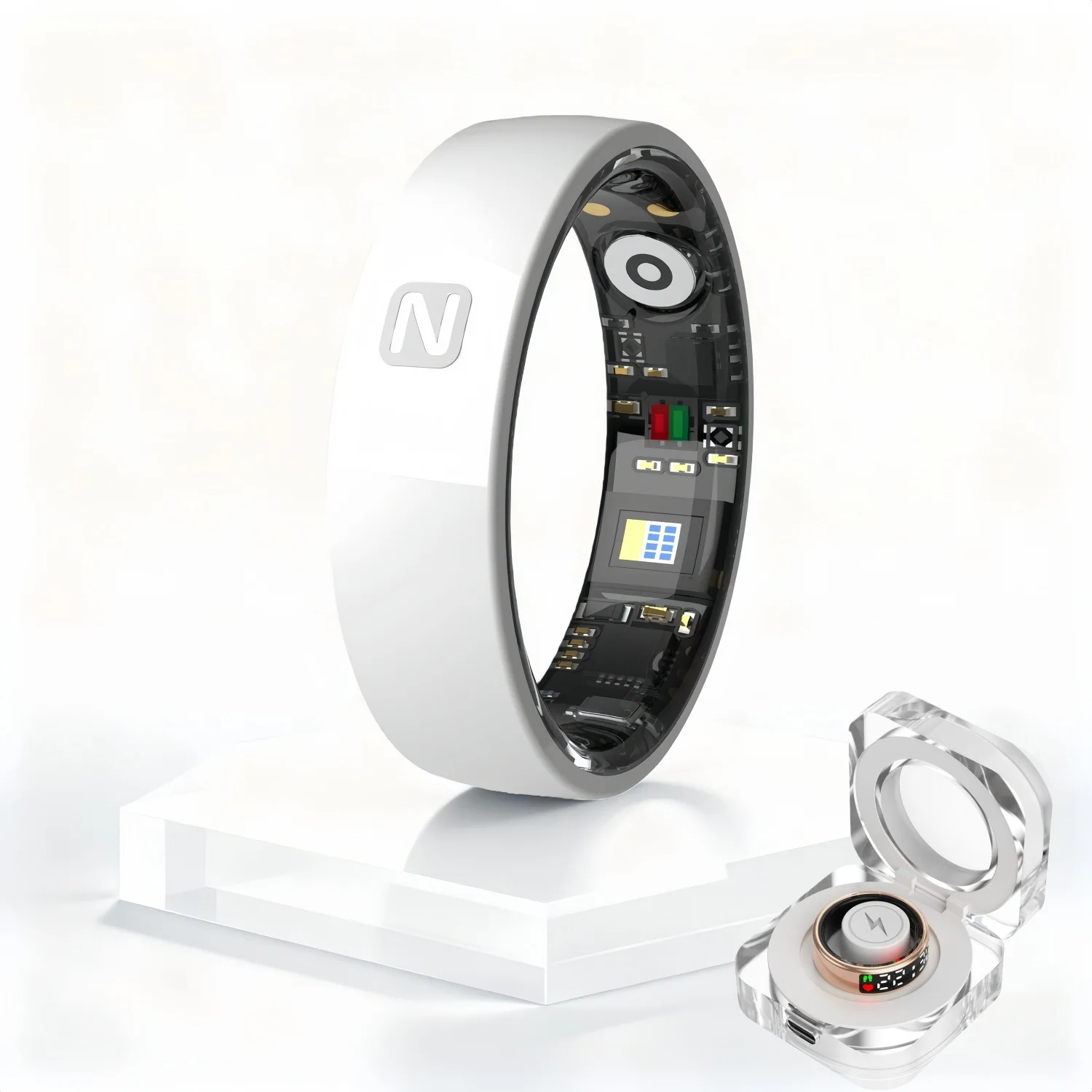 

Белое керамическое NFC-кольцо, водонепроницаемое, носимое устройство для подключения к мобильному телефону, умное кольцо для мужчин и женщин