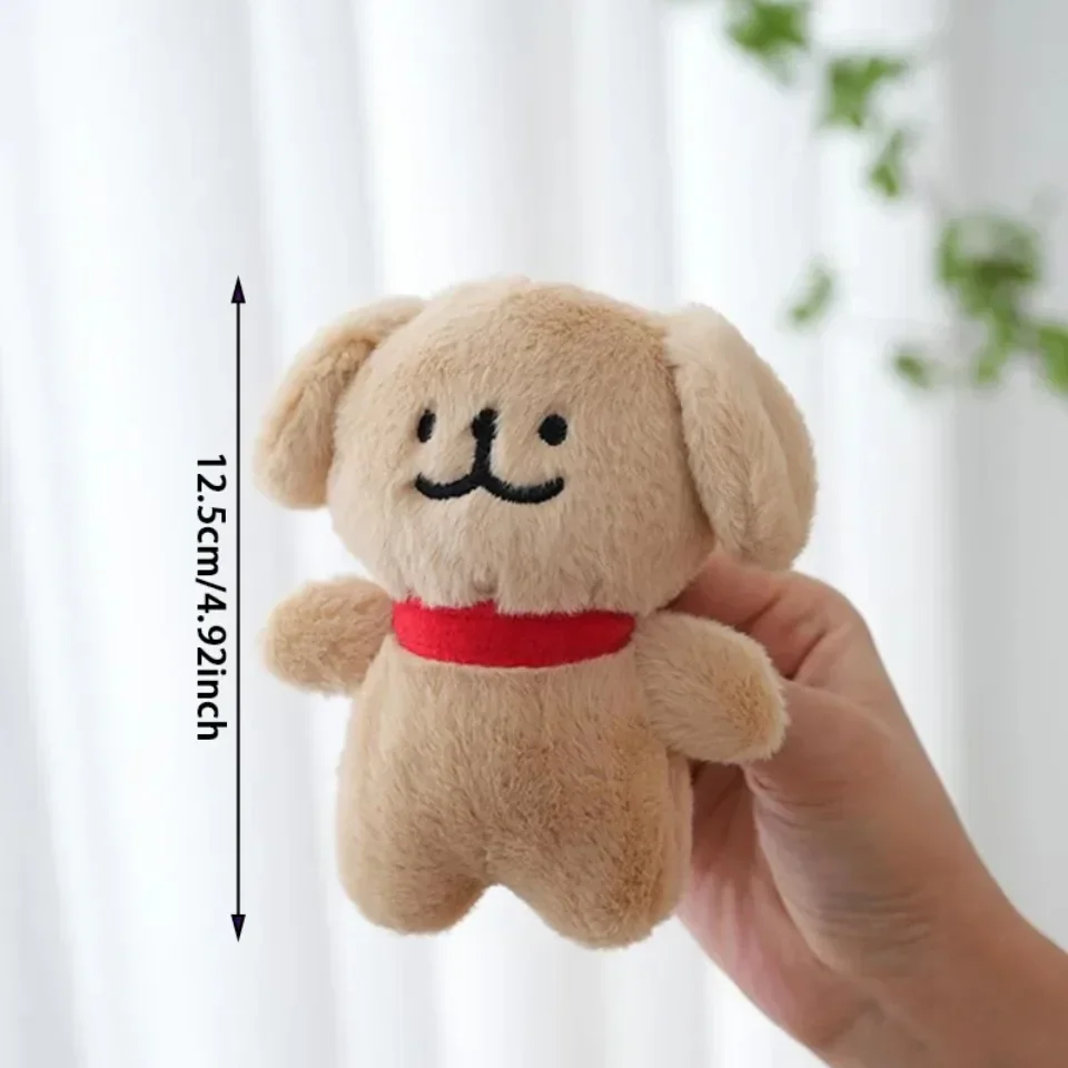 MINISO lindo perro maltés de peluche de juguete suave muñeco de peluche cachorro de dibujos animados niños niñas regalos de cumpleaños llavero de decoración de llaves