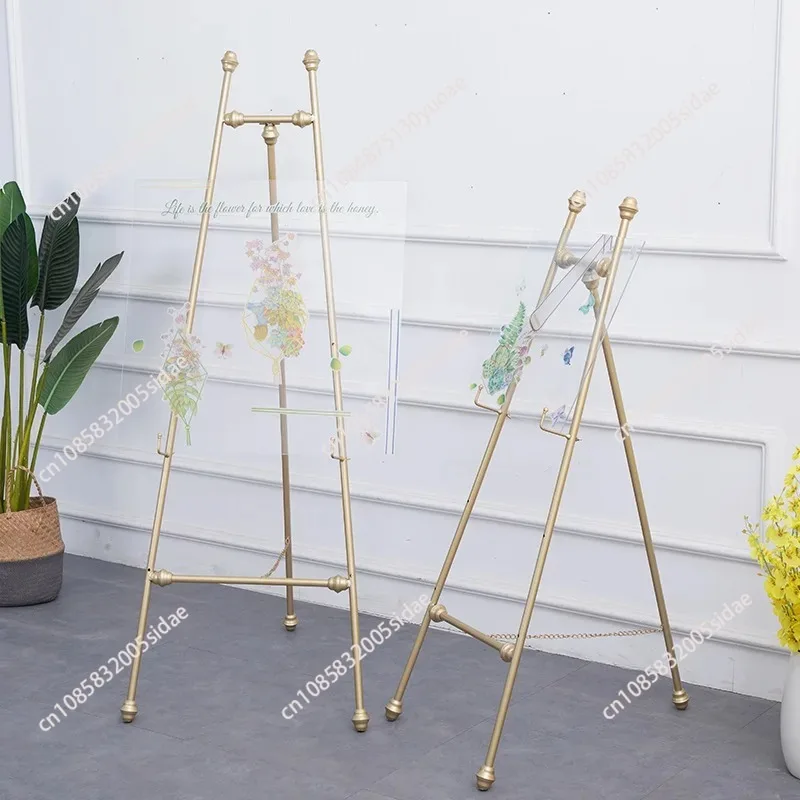 

Легкая роскошная свадебная стойка для фотосъемки, скандинавский отдел продаж, реклама, железный мольберт, металлическая фоторамка, посадка