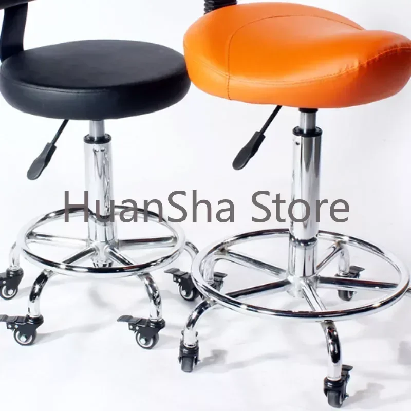 Pedicure Tattoo Chair Wheels Hairstylist Beauty Salon Swivel Stool Horse Saddle Ergonomic Cadeira Furniture Beauty LJ50BC