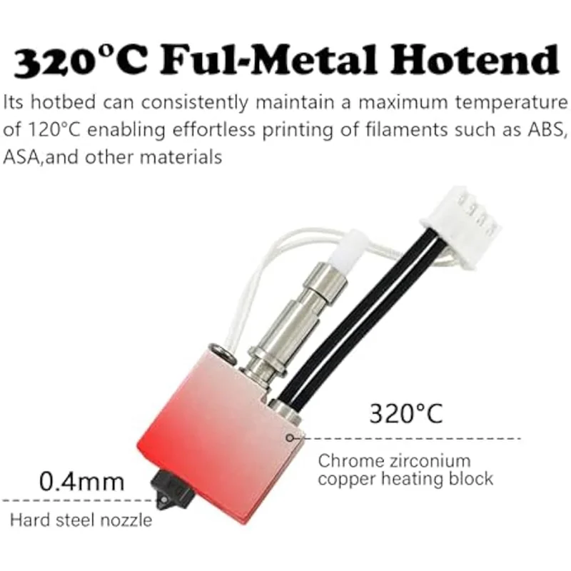 

AED6-3 шт. 0,2/0,4/0,6 мм комплект экструдера с печатающей головкой, нагревательный блок, нагревательный стержень, термисторная насадка для Anycubic Kobra S1