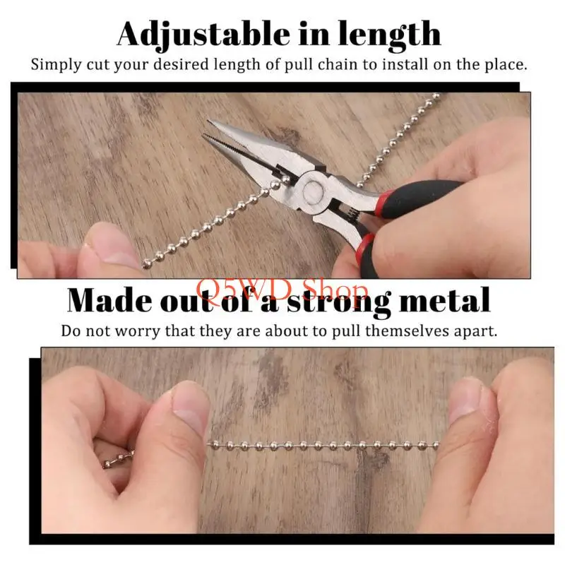 Q5WD 2pcs Pink Crystal Ceiling Fan Pull Cord Switches Simple cut Ceiling Fan Chain Pull