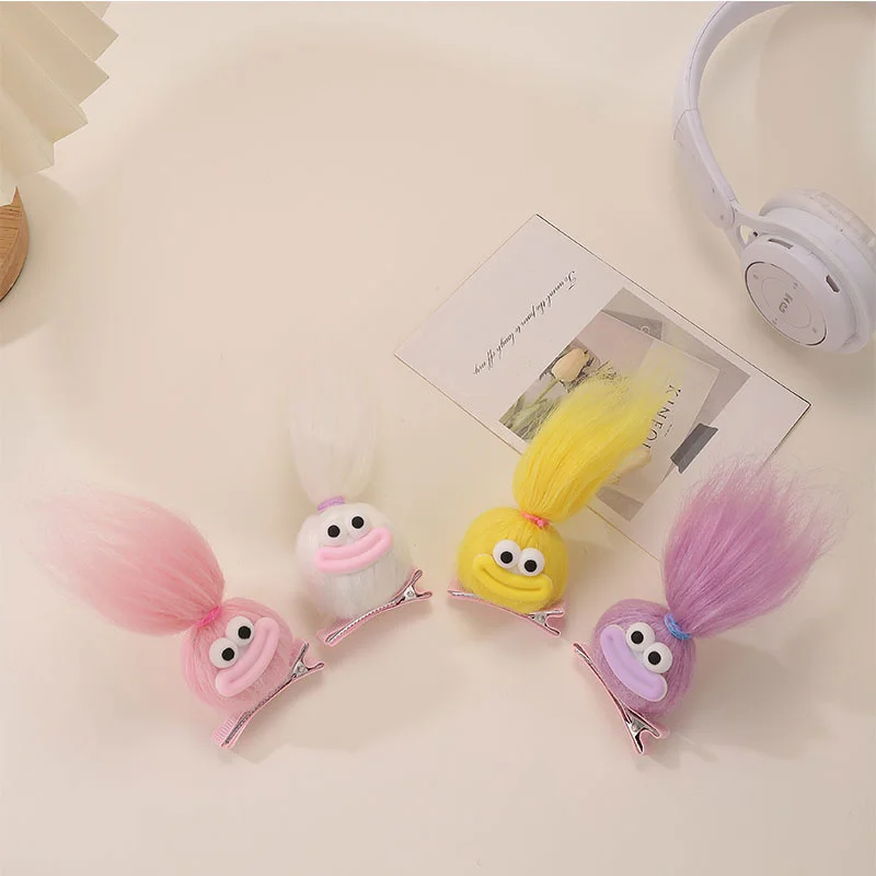 مشبك شعر فم نقانق لطيف قبيح ، دبوس شعر قطيفة ، إكسسوارات كبيرة ، مضحك #6