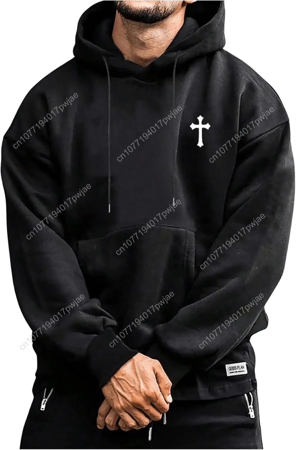 

SOLY HUX Hoodies for Men Graphic Print Drawstring Drop Shoulder Long Sleeve Sweatshirt Pullover Tops