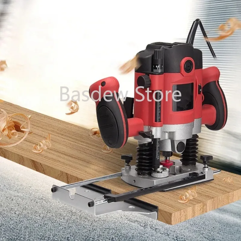 220V 2100W woodworking electric milling machine trimming machine, woodworking milling carving slotting trimming machine