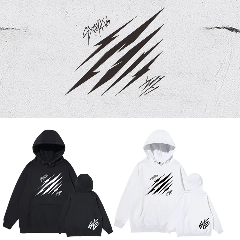 

Худи StrayKids Scars Album, утепленная толстовка из хлопка с длинными рукавами, с принтом, на флисовой подкладке, осенне-зимняя, повседневная.