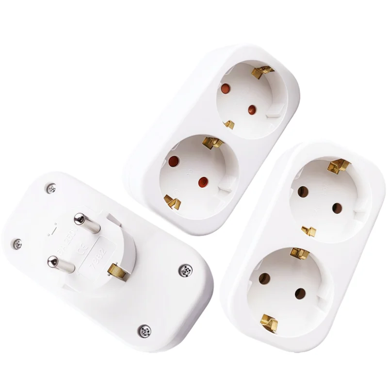 1Pc EU Schuko Double Socket IP44 Waterproof Wall Socket 16A 250V Outdoor Dustproof Socket With Cover Surface Mount Power Outlet