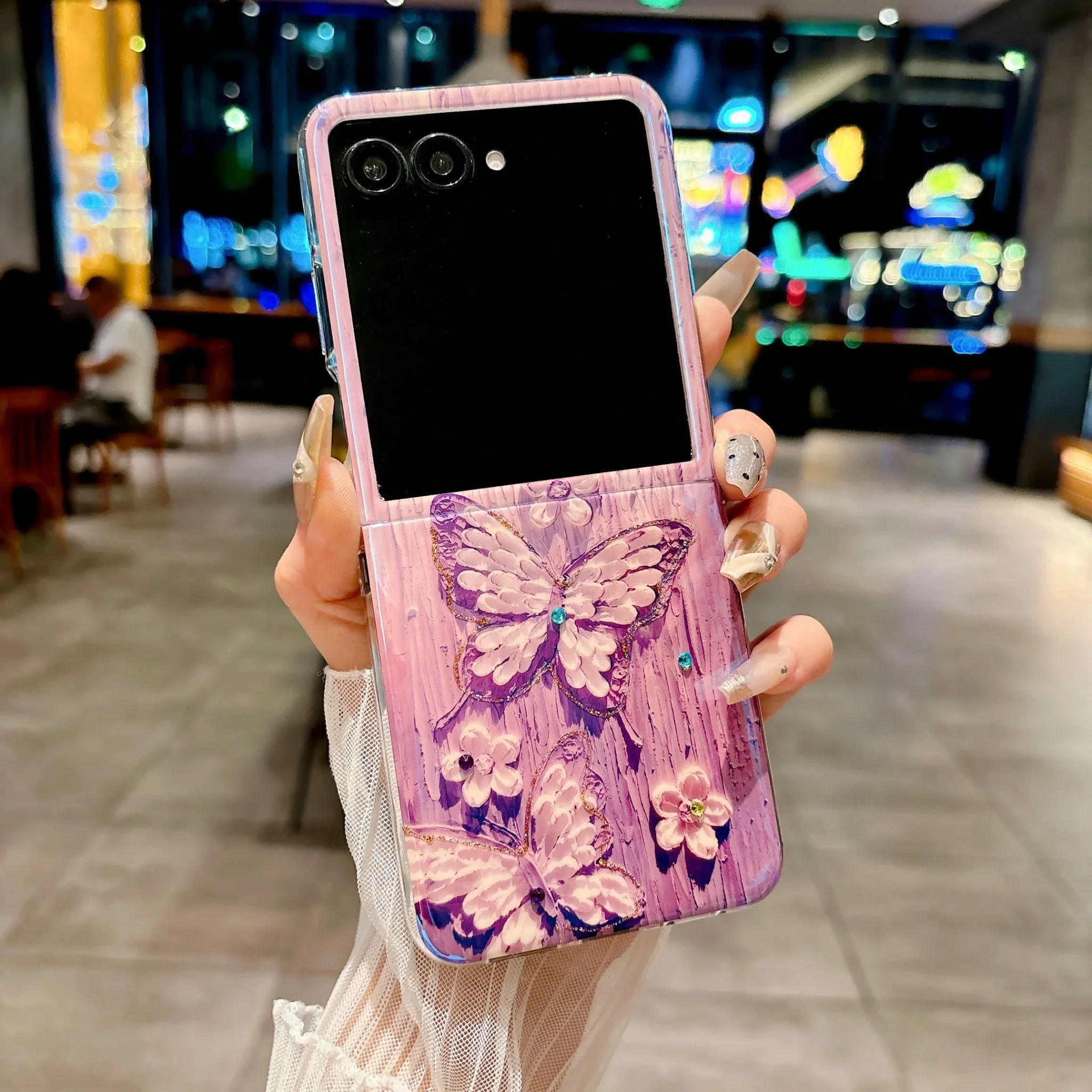 Colorful Oil Painting Cute Butterfly Case For Motorola Razr 50 Ultra 60 Ultra 2025 Plus 2025 Plus Candy Color Hard PC Cover