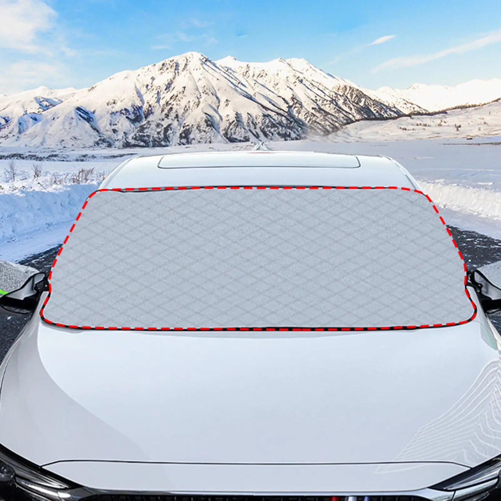 

Windshield Cover For Ice And Snow Magnetic Snow Cover For Car Windshield Reflective Windscreen Sunshade For Vehicles SUVs Trucks