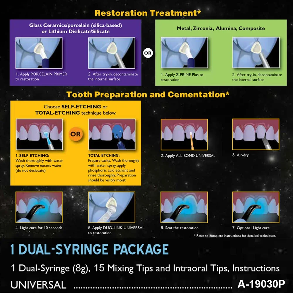 BISCO Duo-Link Dual Solid Luting Cementation Resin Solid Restoration Bonding Resin for Adhesion Between Restorations and Teeth