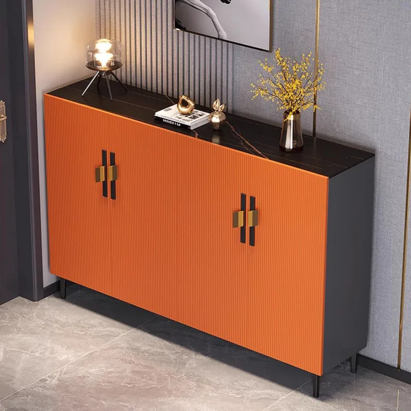 

Organizer Storage Space Saving Shoe Shelf Italian Minimalist Nordic Designer Shoe Shelf Vertical Modern Muebles Salon Furniture