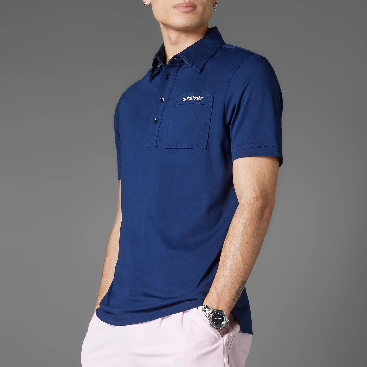 

Оригинальная мужская спортивная дышащая рубашка-поло для гольфа Adidas Originals Three Leaves JH3851