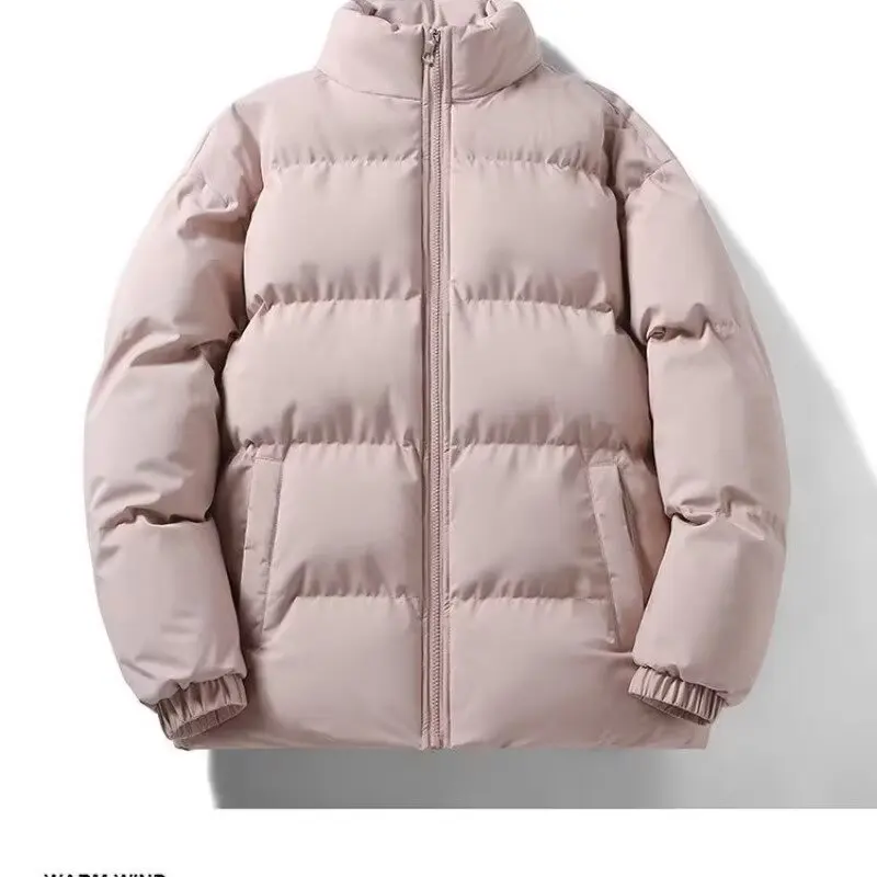 Down cotton jacket men's season new trendy brand double-sided wear stand up collar thick warm jacket plus size cotton jacket