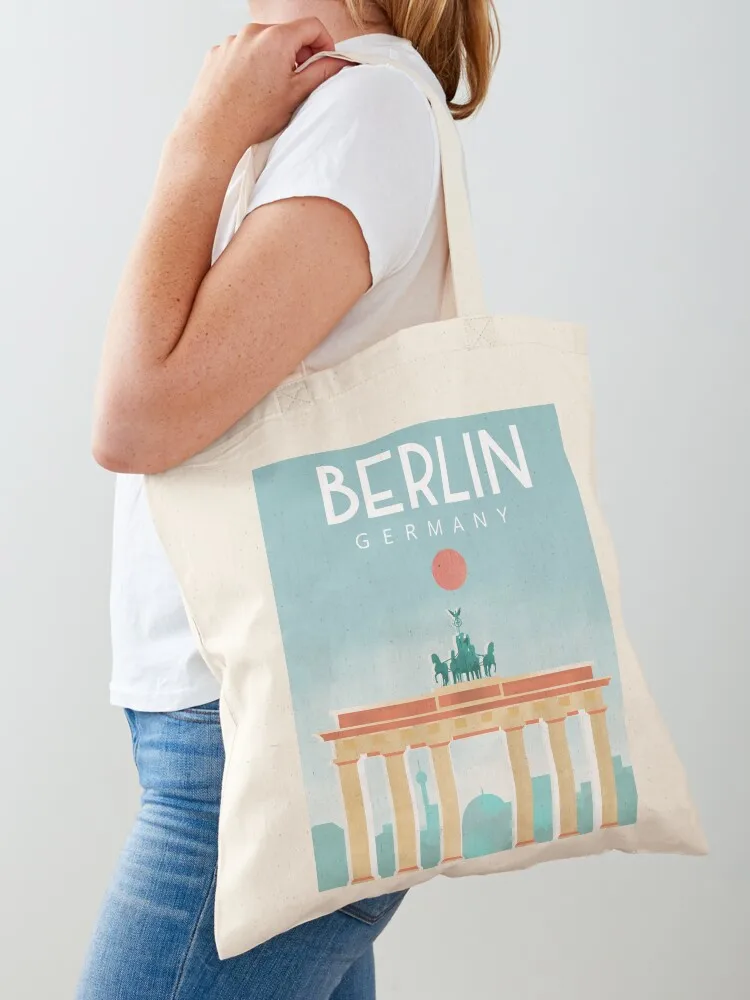 

Berlin Germany travel poster Tote Bag ecological bags tote bag custom Women's bag tote canvas