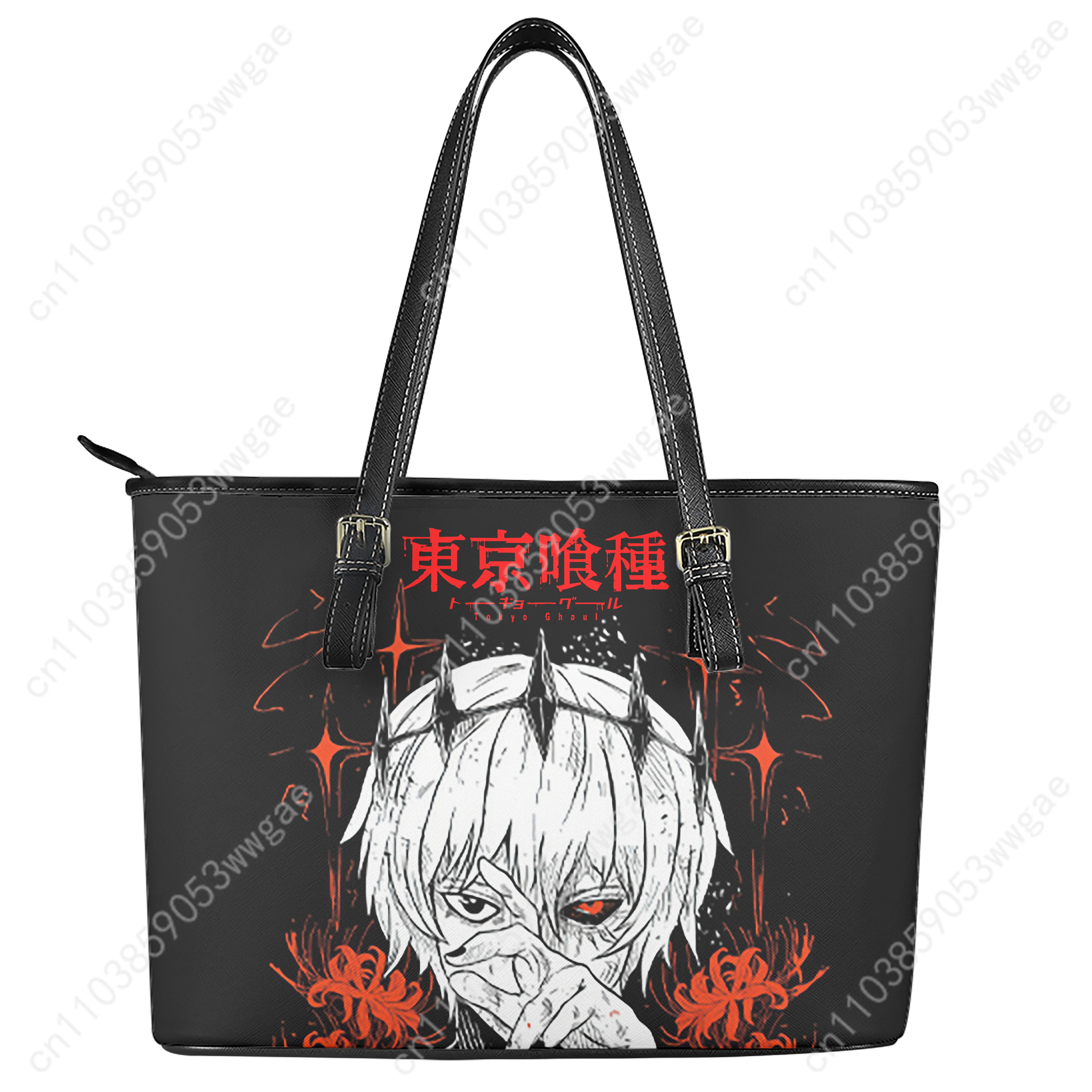 Tokyo Ghoul Handbag Women Man Vintage Personalized Tote Bag Shoulder Bag Business Leather Purse Travel Anime Customized Bag Gift