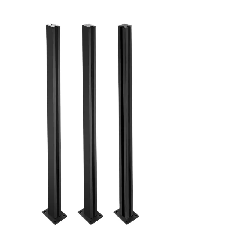 Aluminum Alloy Stainless Steel Glass Guardrail,Card Slot Column Profile,Balcony Fence Stair Railing,Indoor Outdoor Universal