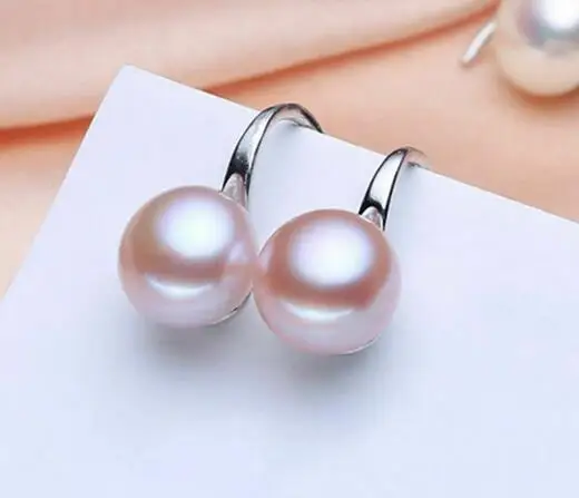 925 Silver Natural Freshwater Tahiti Pearl Earrings Jewelry