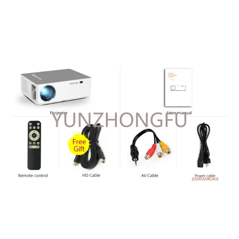 Factory hot selling BYINTEK K20 smartphone LED LCD full HD 1080P 4K video home cinema education projector